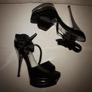 Black n Silver Stiletto Heels